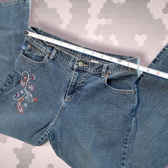 Canyon River Blues Flare Jeans Embroidery Sz 12 1/2 - Picture 4 of 13
